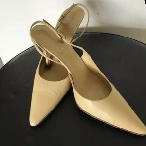 GUCCI WOMEN LEATHER SLINGBACKS